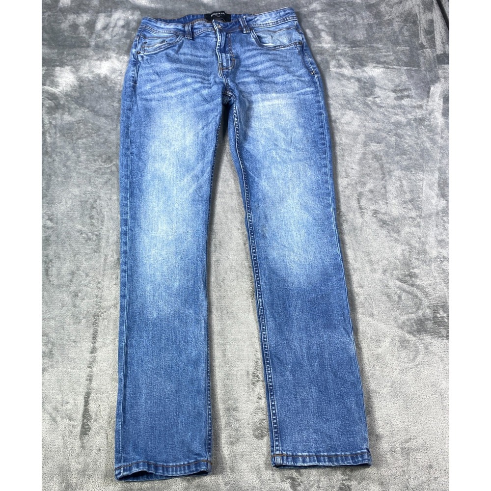 Kenneth Cole Jeans Fits 32x30 Slim Fit Medium Wash Denim Fade Whiskers Stretch